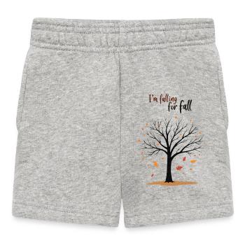 Kahler Baum „Herbstverliebt“ Humor - Baby Shorts - Grau meliert - Vorne