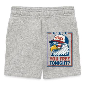 Tu es libre ce soir, Eagle, 4 juillet - Short Bébé - gris chiné - Devant