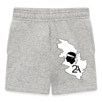 Corse du sud - Short Bébé - gris chiné - Devant