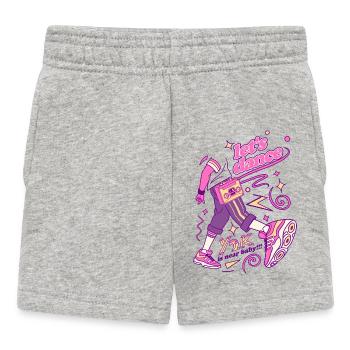 Neon Dance Boombox Vibe - Baby Shorts - heather grey - Front