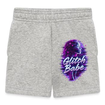 Y2K Rétro – Glitch Babe - Short Bébé - gris chiné - Devant