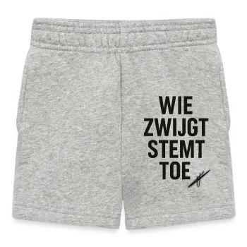 Diejenigen, die schweigen, stimmen zu - Baby Shorts - Grau meliert - Vorne