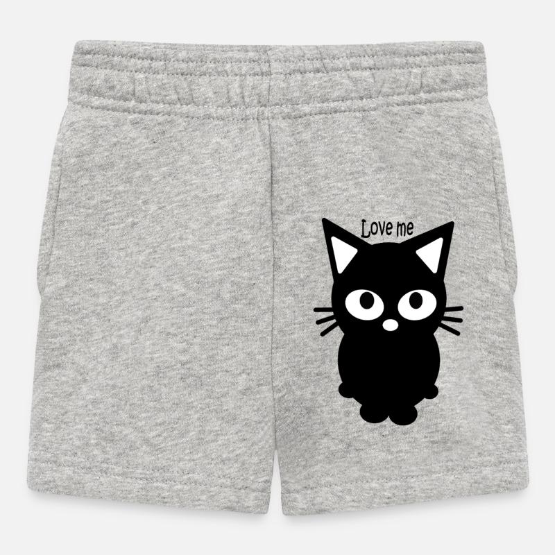 Kätzchen - Baby Shorts - Grau meliert