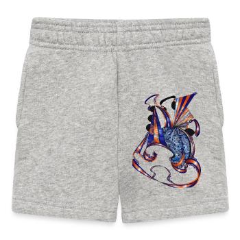 BlueOrange Fabric Ribbons - Baby Shorts - heather grey - Front