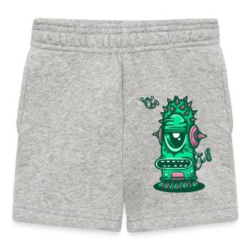 Retro Musical Thorn Monster - Baby Shorts - heather grey - Front
