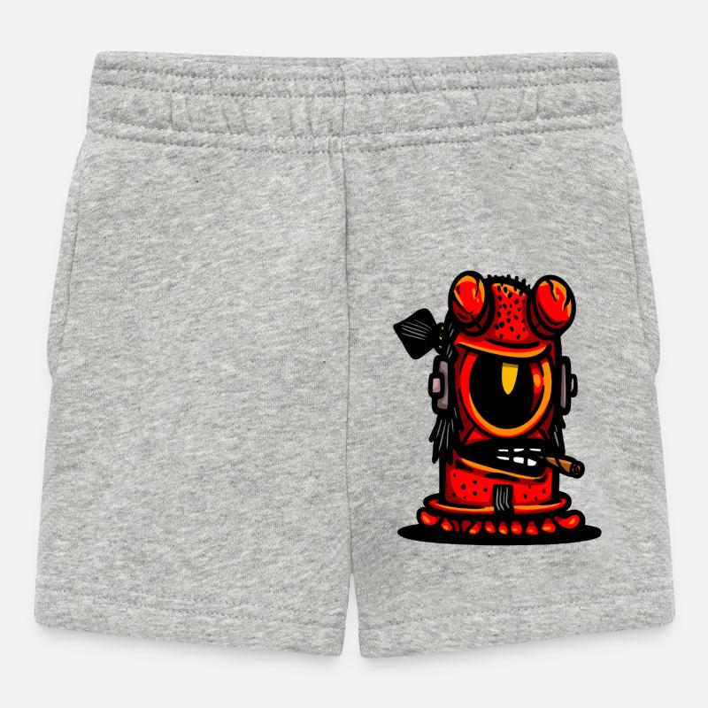 Red Devil Cigar Karikatur - Baby Shorts - Grau meliert