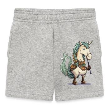 Motif de cornemuse licorne - Short Bébé - gris chiné - Devant