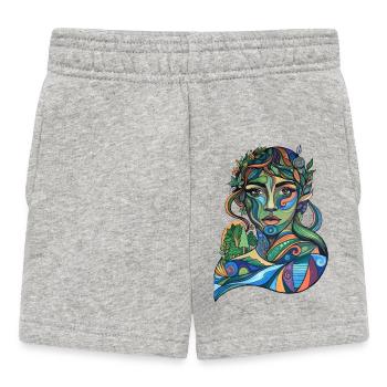 Mutter Natur in Bewegung - Baby Shorts - Grau meliert - Vorne
