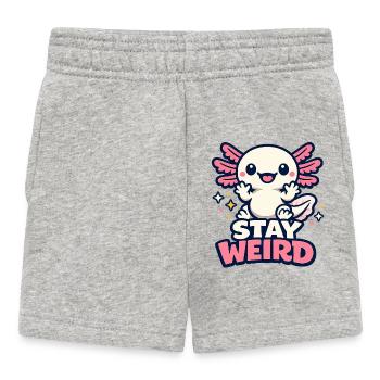 Stay weird - Axolotl - Baby Shorts - heather grey - Front