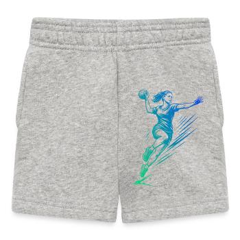 Einfach Handball zeitloses Design fuer Frauen - Baby Shorts - Grau meliert - Vorne