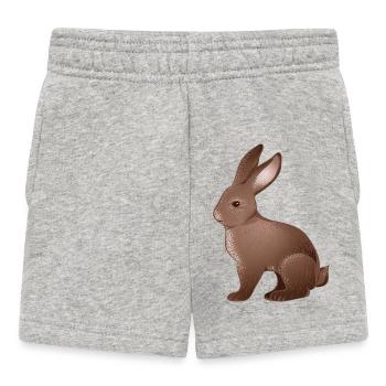 Lapin dessiné à la main dans un style naturel - Short Bébé - gris chiné - Devant