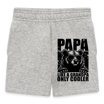 Papa comme un grand-père Juste plus cool Ours cool - Short Bébé - gris chiné - Devant
