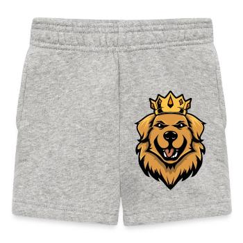 Golden Retriever Hund Krone - Baby Shorts - Grau meliert - Vorne