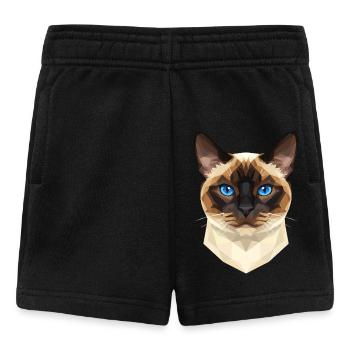 Siamkatze Siam Katze Siamese Cat Siamesen Katzen - Baby Shorts - Schwarz - Vorne
