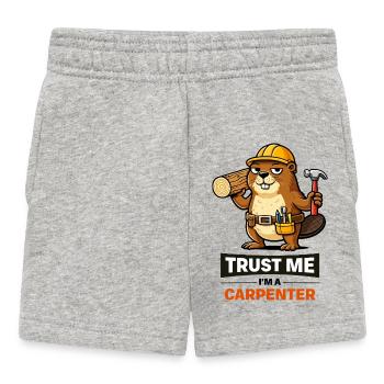 Vertrau mir, Zimmermann Biber - Baby Shorts - Grau meliert - Vorne