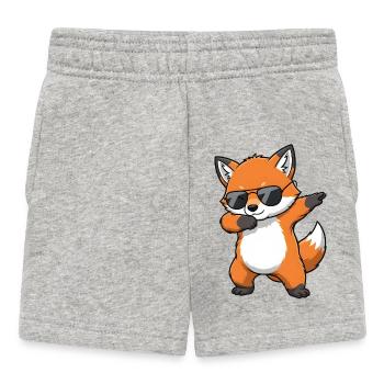 Dabbing Fuchs - Baby Shorts - Grau meliert - Vorne