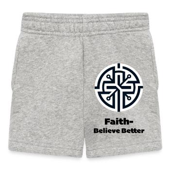 Circuit de Mandala en géométrie circulaire - Short Bébé - gris chiné - Devant