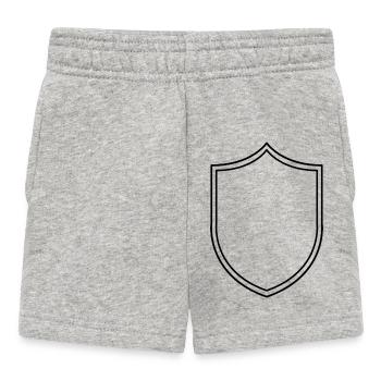 Mittelalterlicher Schild - Baby Shorts - Grau meliert - Vorne