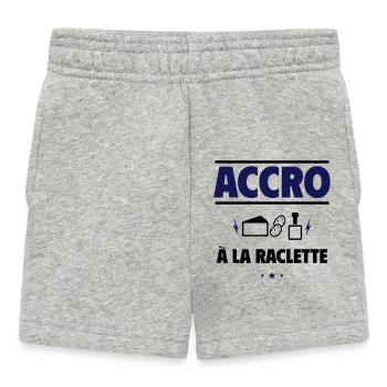 Accro à la raclette, Pour les fans de fromage - Short Bébé - gris chiné - Devant