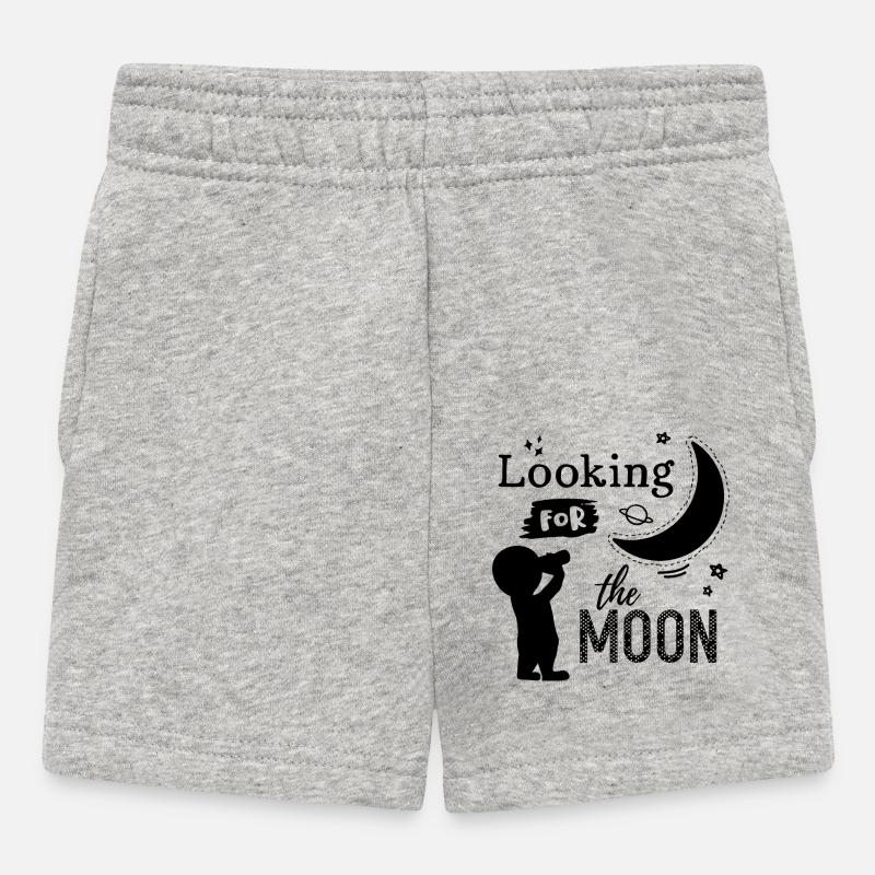 Looking for the moon - Short Bébé - gris chiné
