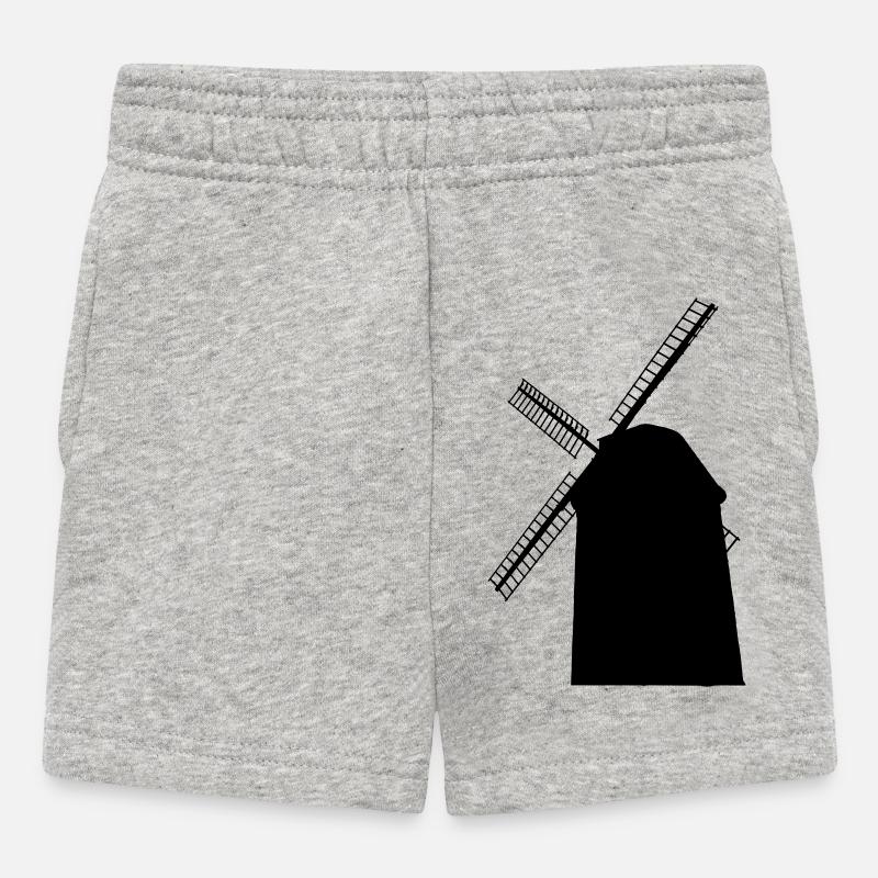 Windmühle - Baby Shorts - Grau meliert