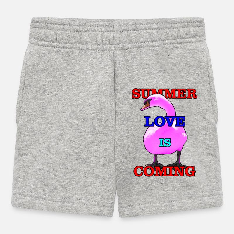 Cygne - Short Bébé - gris chiné