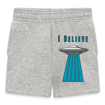 Ich glaube - Baby Shorts - Grau meliert - Vorne