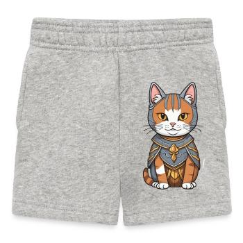 Cat Wizard - Baby Shorts - heather grey - Front
