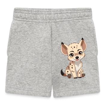Baby- Hyäne - Baby Shorts - Grau meliert - Vorne