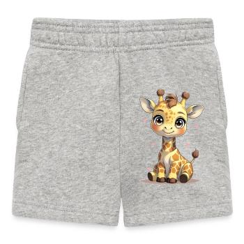 Bébé girafe - Short Bébé - gris chiné - Devant