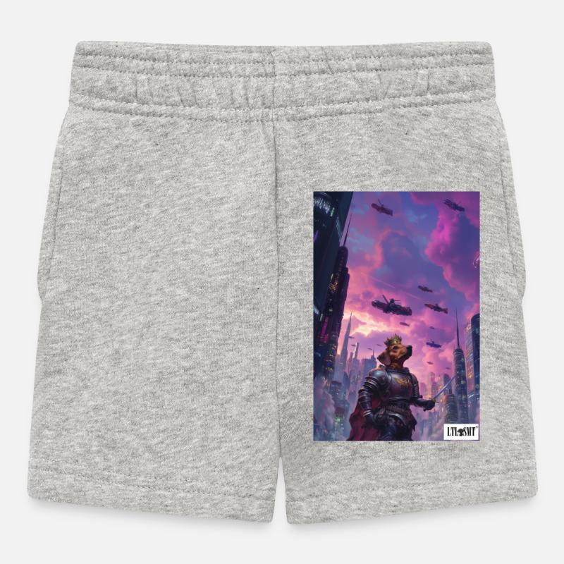 Chevalier teckel - Short Bébé - gris chiné