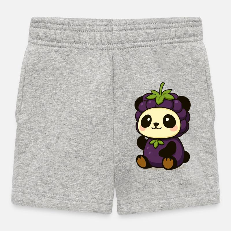 La mûre porte fruitée, la douceur à câliner - Short Bébé - gris chiné