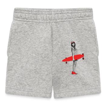 longboard girl - Baby Shorts - heather grey - Front