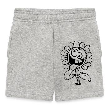 Crazy Flower 1c - Short Bébé - gris chiné - Devant