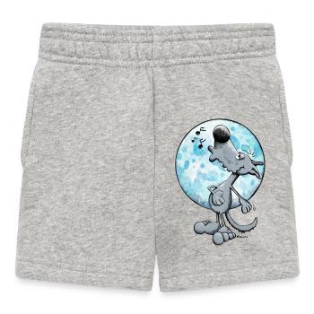 Singing Wolf - Baby Shorts - heather grey - Front
