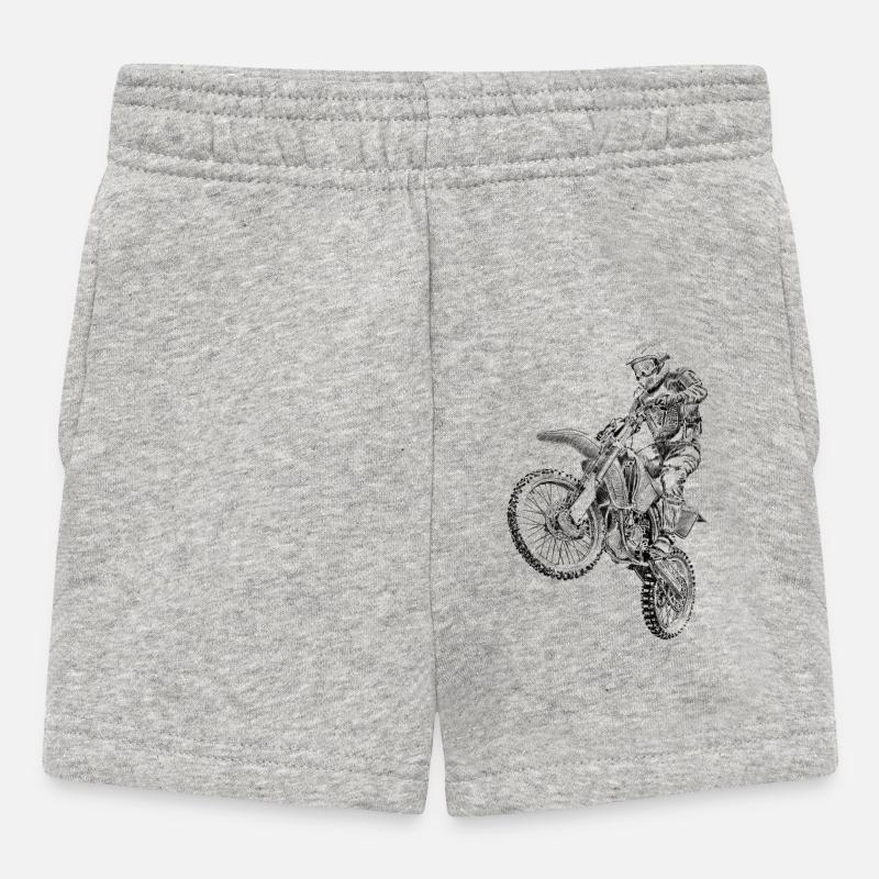 motocross - Short Bébé - gris chiné