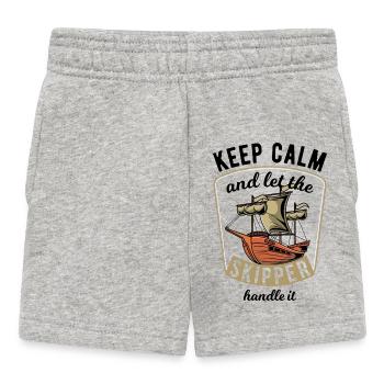 Keep Calm Sailing - Baby Shorts - Grau meliert - Vorne