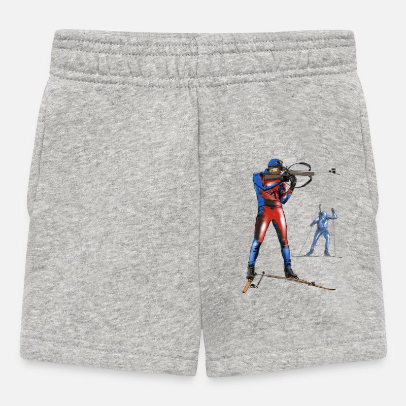 biathlon - Short Bébé - gris chiné