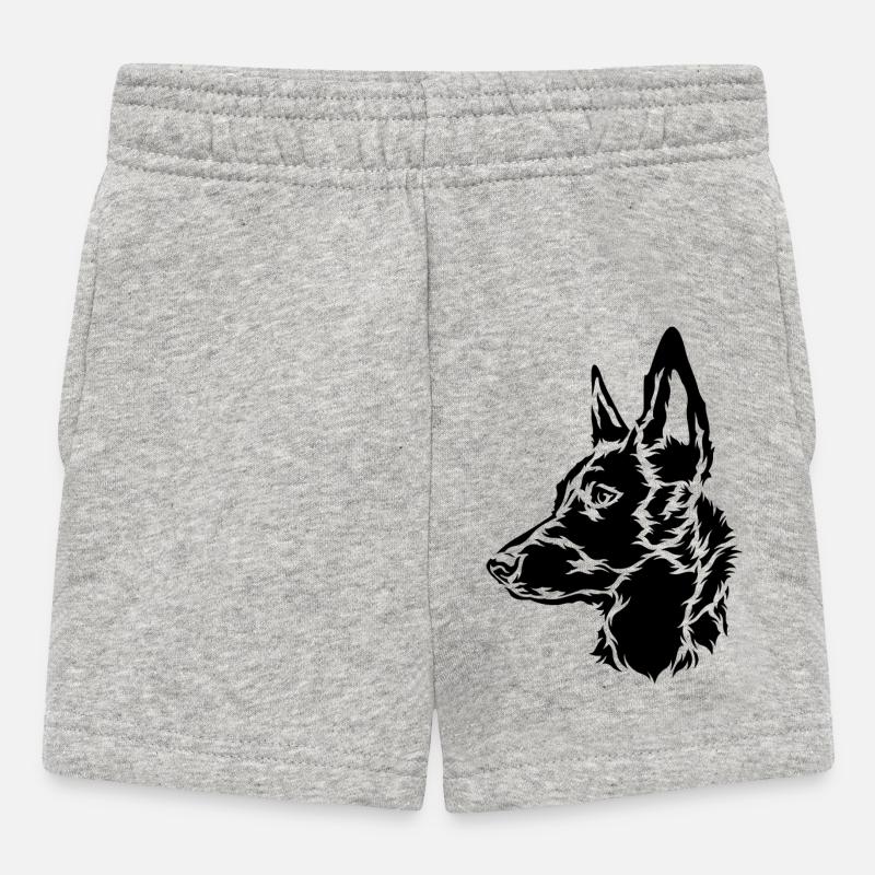 Berger Malinois Holland Herder - Short Bébé - gris chiné