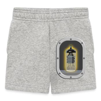 Röhre hinter Schauglas - Baby Shorts - Grau meliert - Vorne