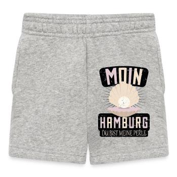 Hamburg du bist meine Perle - Baby Shorts - Grau meliert - Vorne