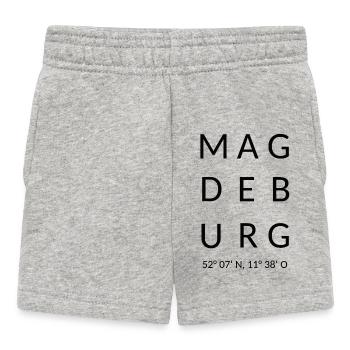 Magdeburg Schriftzug - Baby Shorts - Grau meliert - Vorne