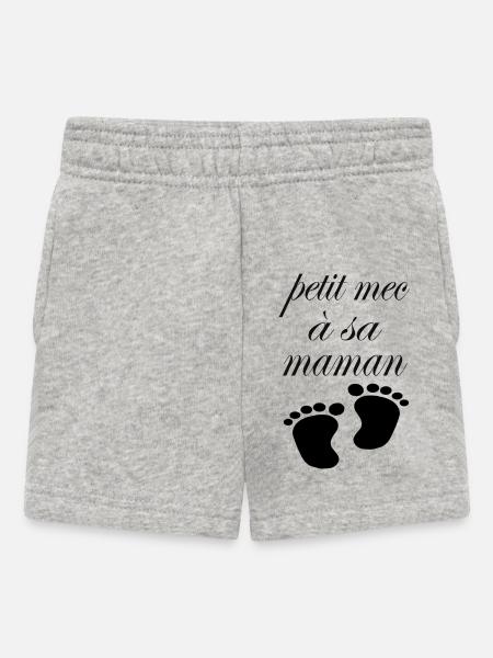 maman - Short Bébé - gris chiné