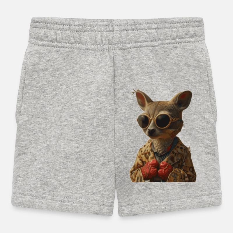 Kangourou1 - Short Bébé - gris chiné