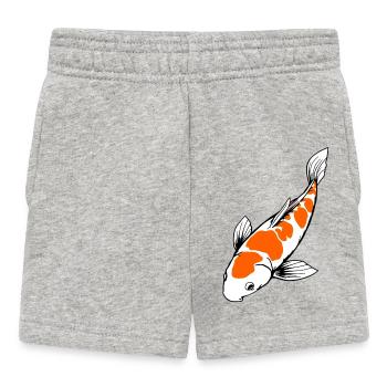 Poisson Koi - Short Bébé - gris chiné - Devant
