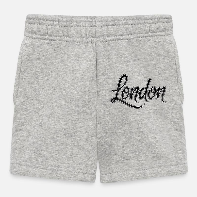 Londres - Short Bébé - gris chiné