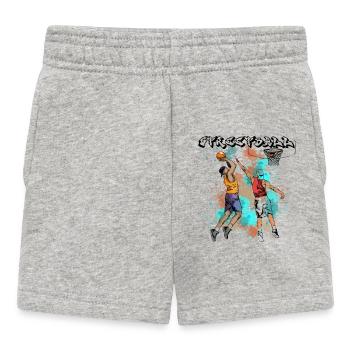 Basketball Action Illustration - Baby Shorts - Grau meliert - Vorne
