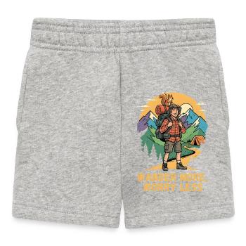 Wanderlust motif for mountaineers and hikers - Baby Shorts - heather grey - Front