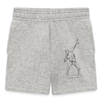 Lancer du poids - Short Bébé - gris chiné - Devant