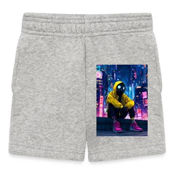 Neon City Masked Rider - Baby Shorts - heather grey - Front
